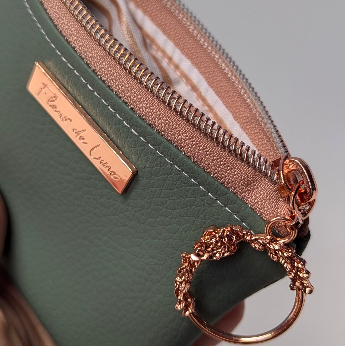 Porte-monnaie : Sauge Rose gold