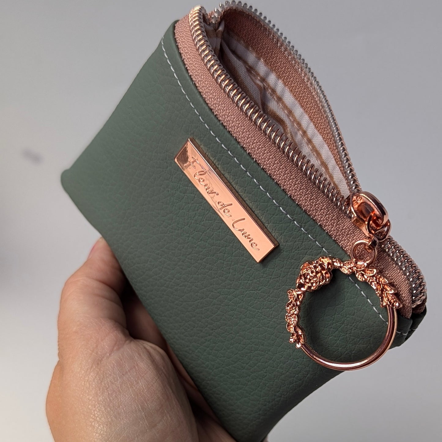 Porte-monnaie : Sauge Rose gold