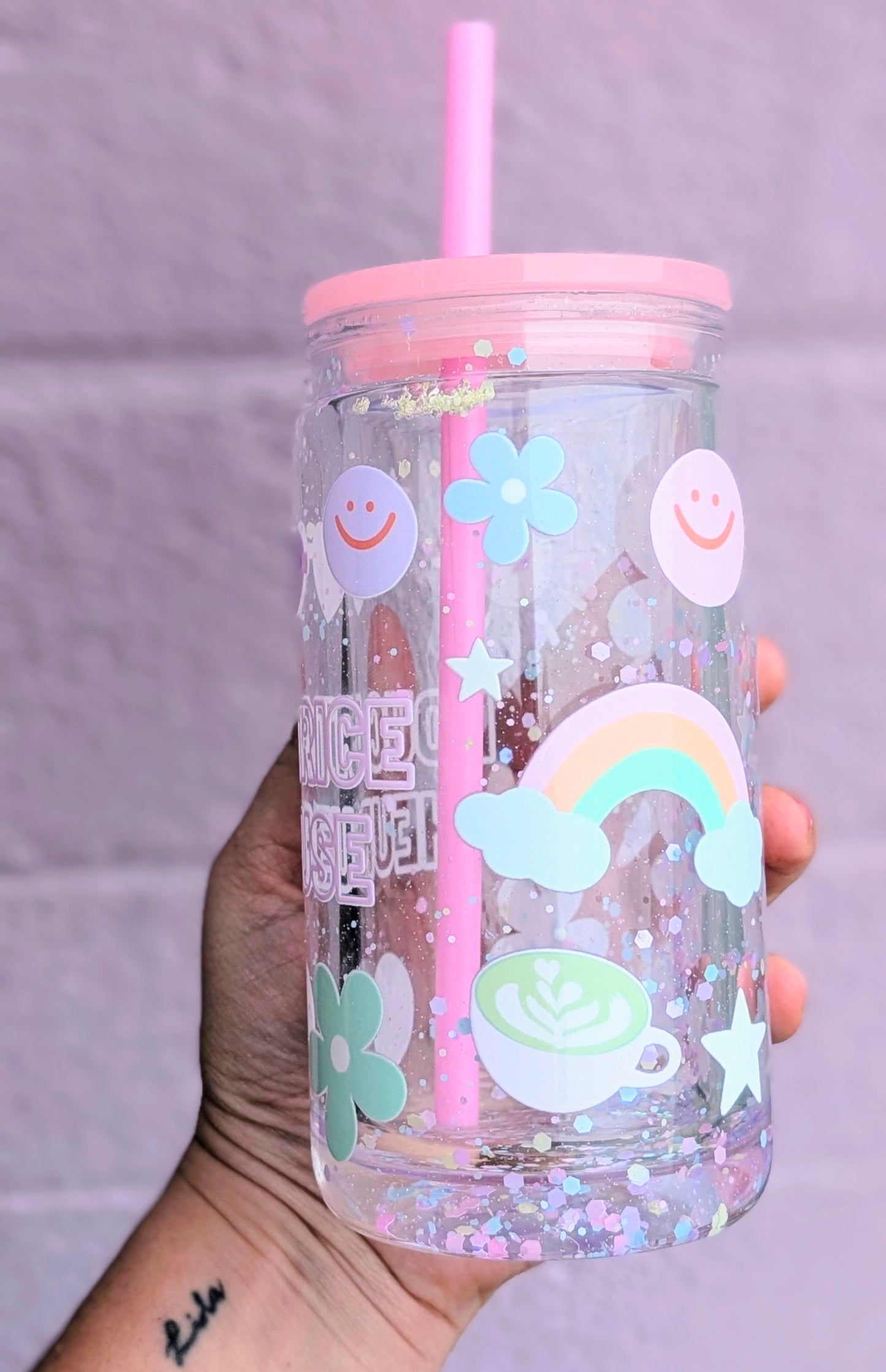 Verre snowglobe : Éducatrice Heureuse