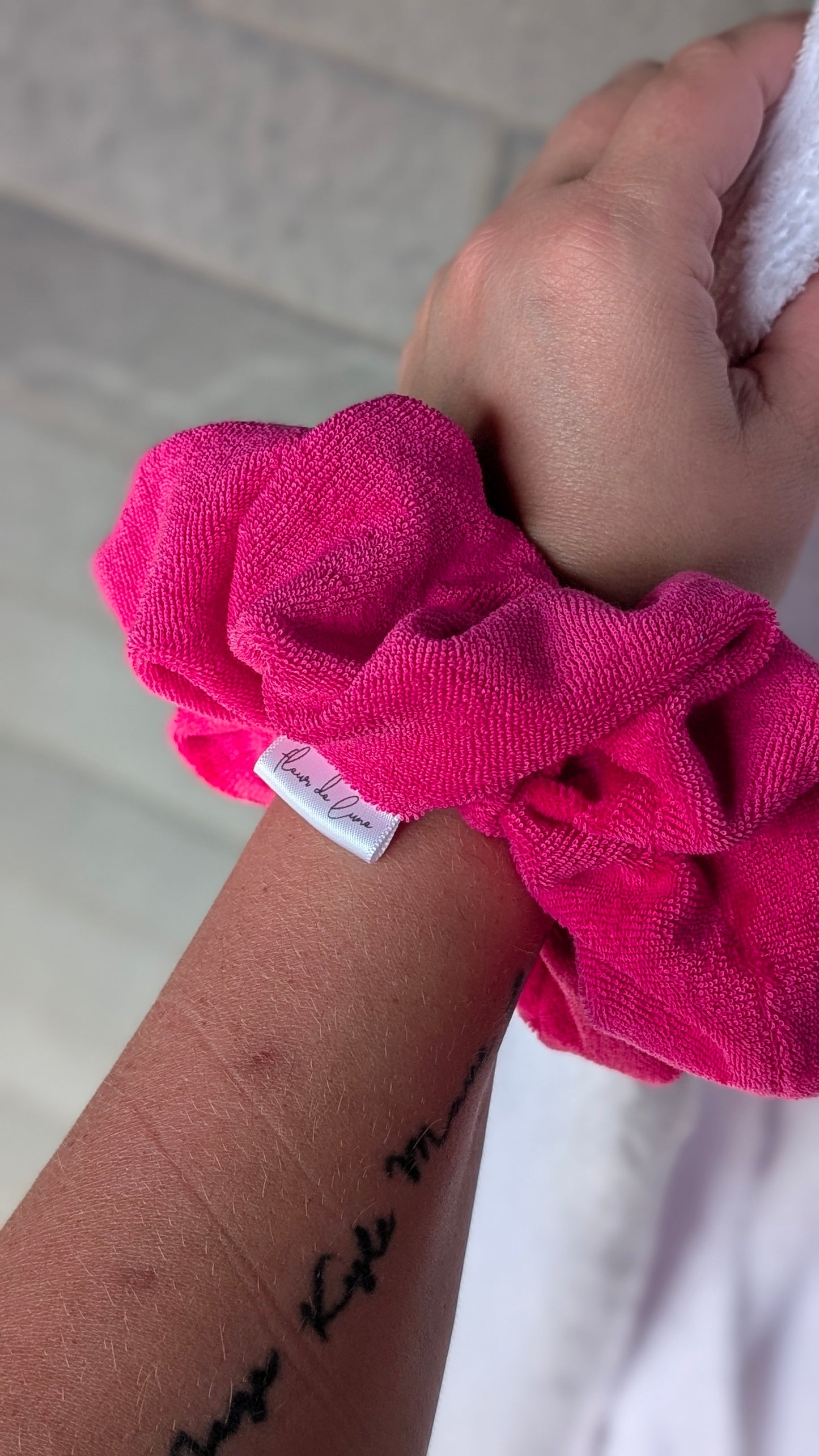 Chouchou serviette : Pink Spa