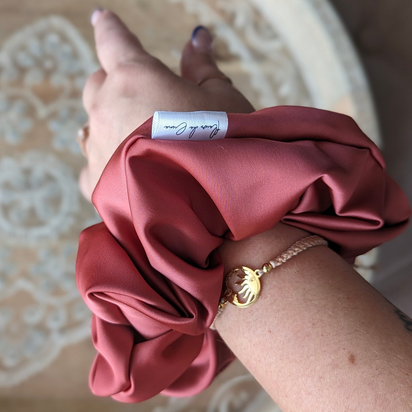 Chouchou XL : Satin Papaye