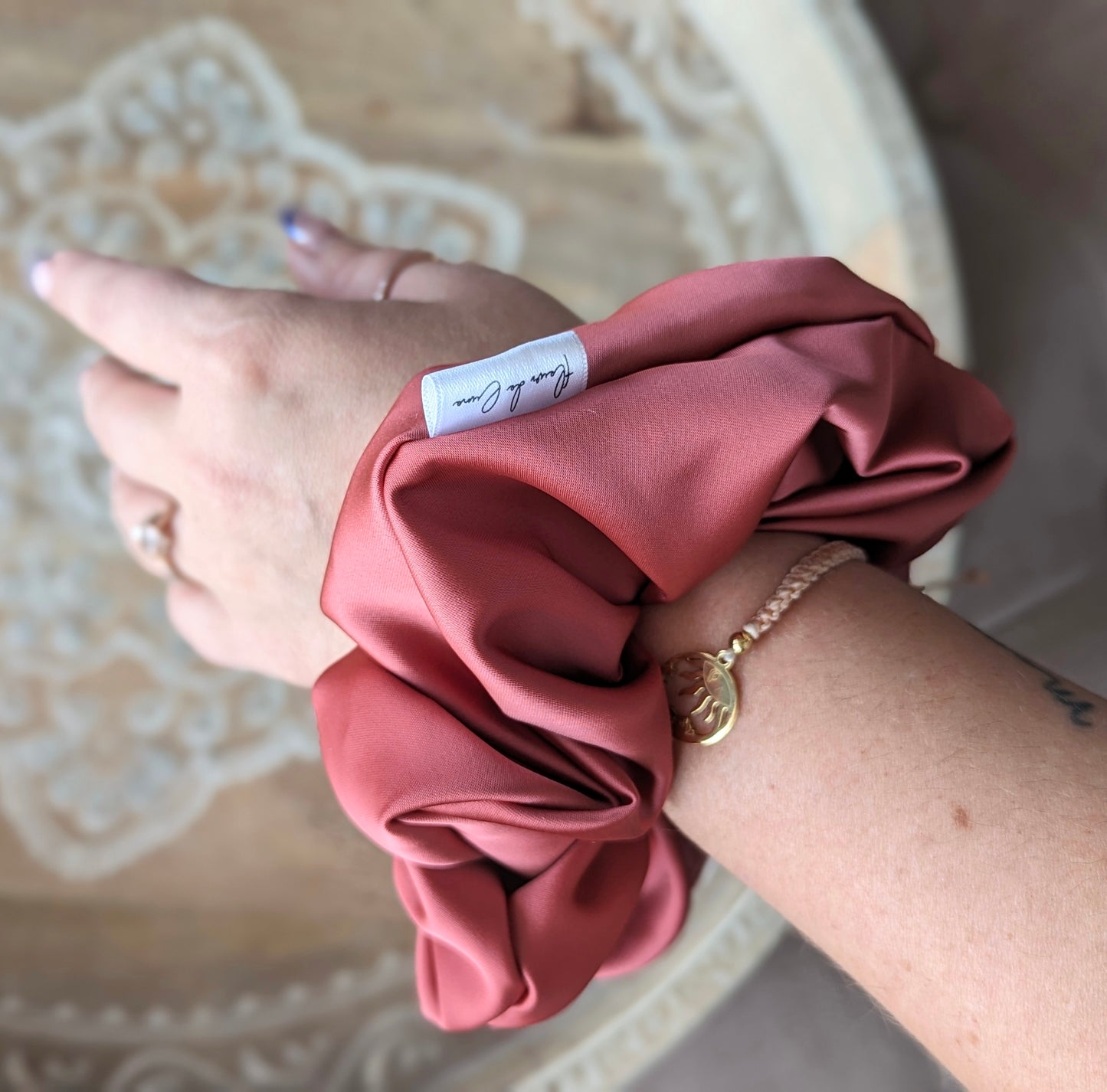 Chouchou XL : Satin Papaye