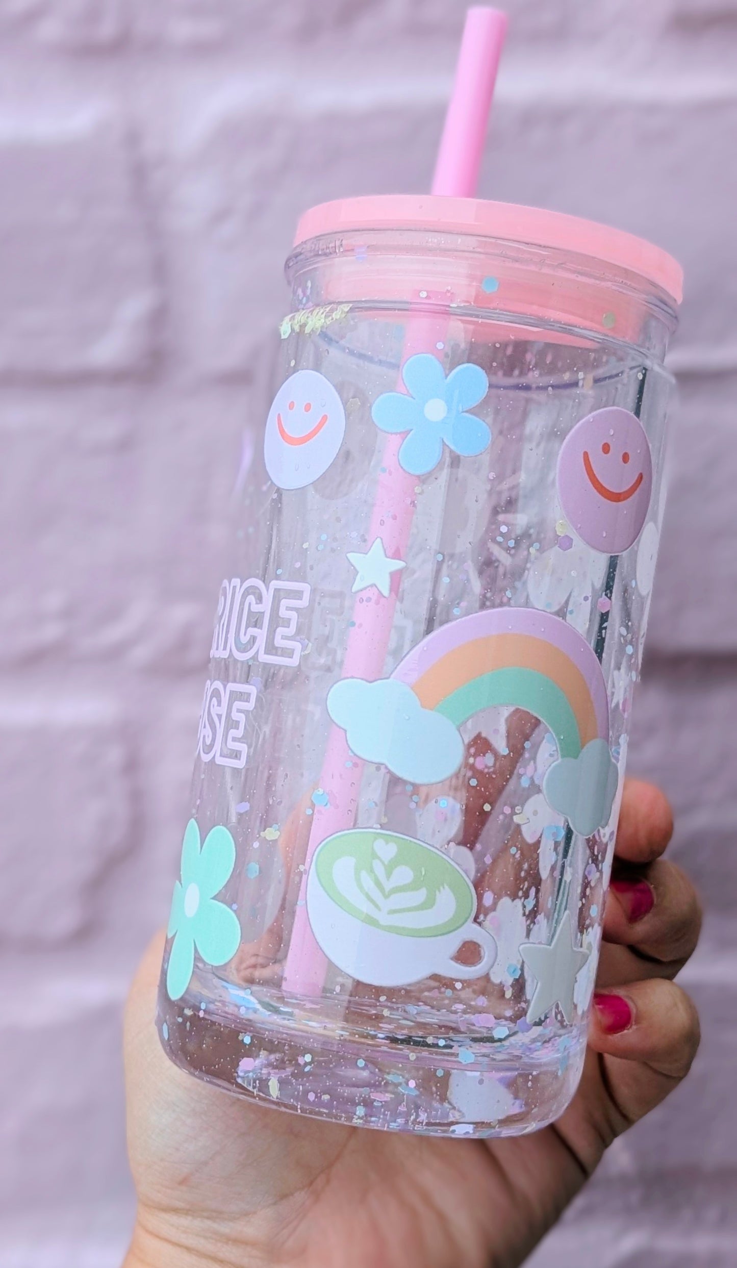 Verre snowglobe : Éducatrice Heureuse