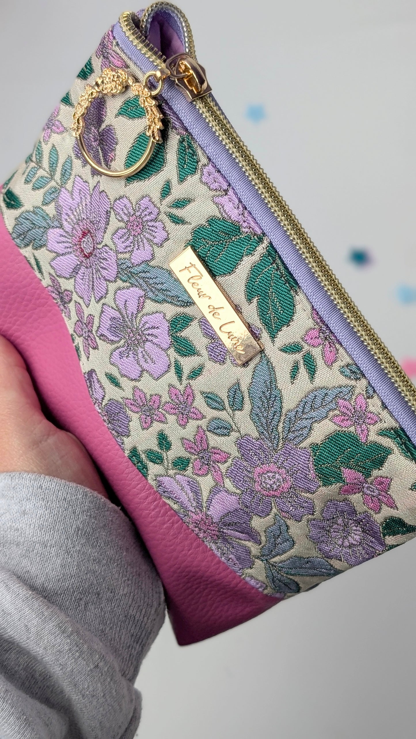 Pochette Jacquard : Flora Jade