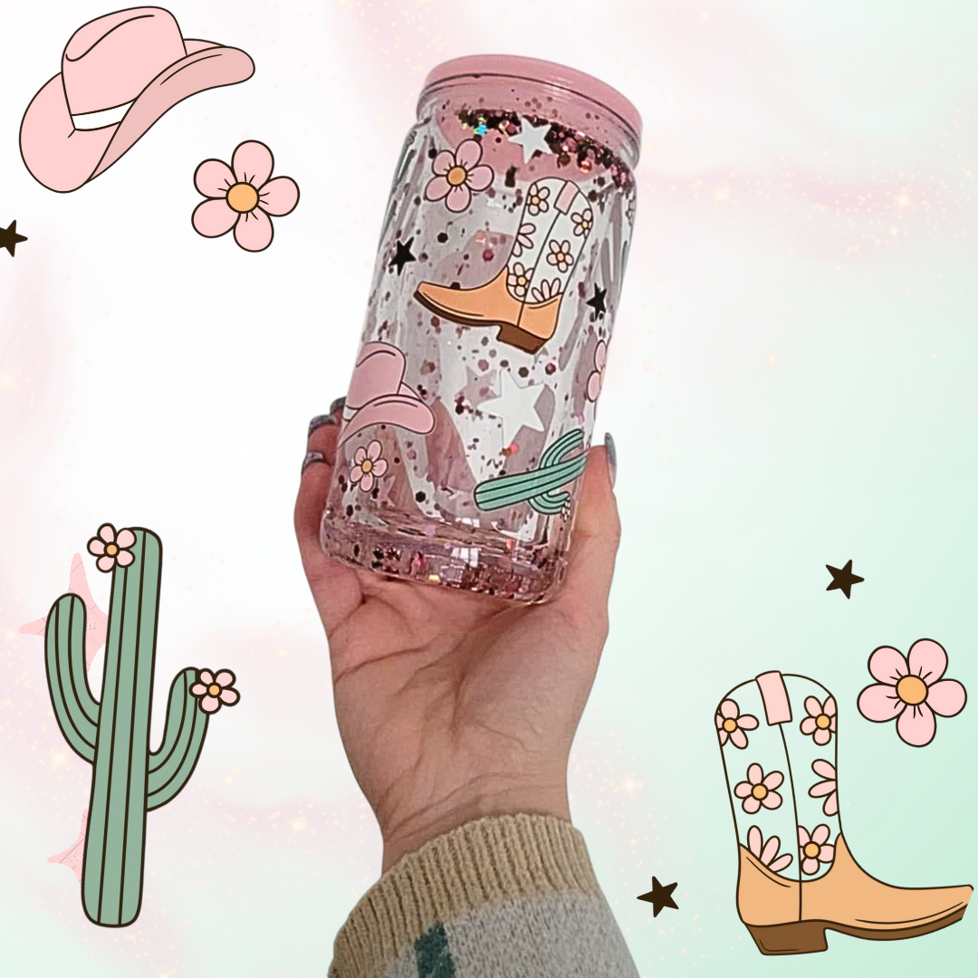 Verre Snowglobe : Cowgirl