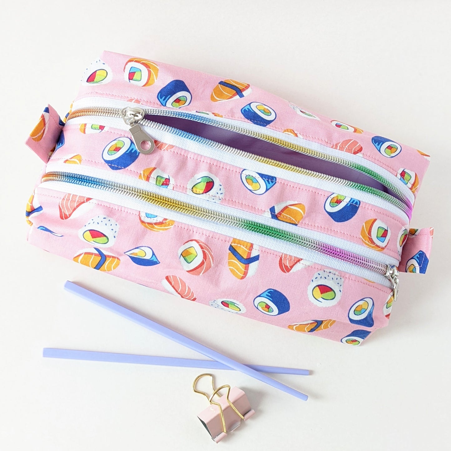Coffre à crayons : Sushis