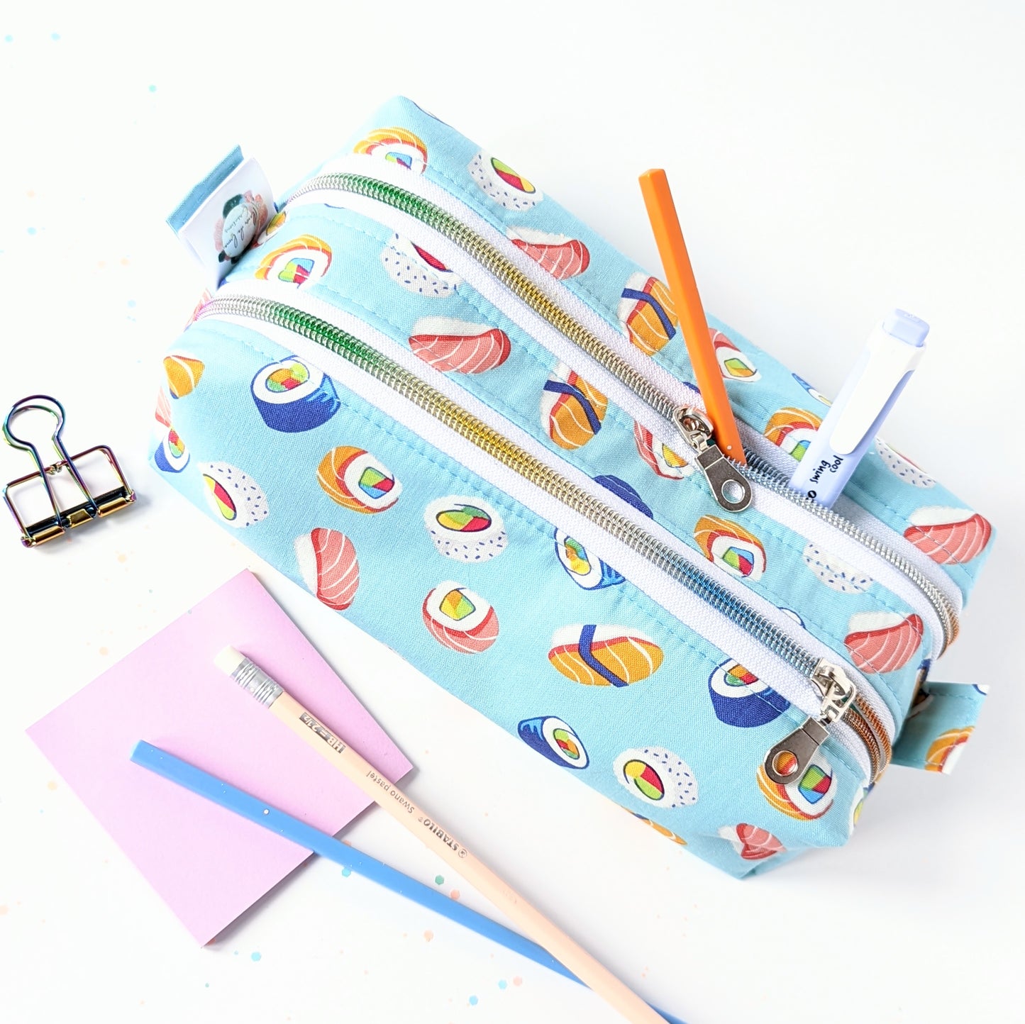 Coffre à crayons : Sushis
