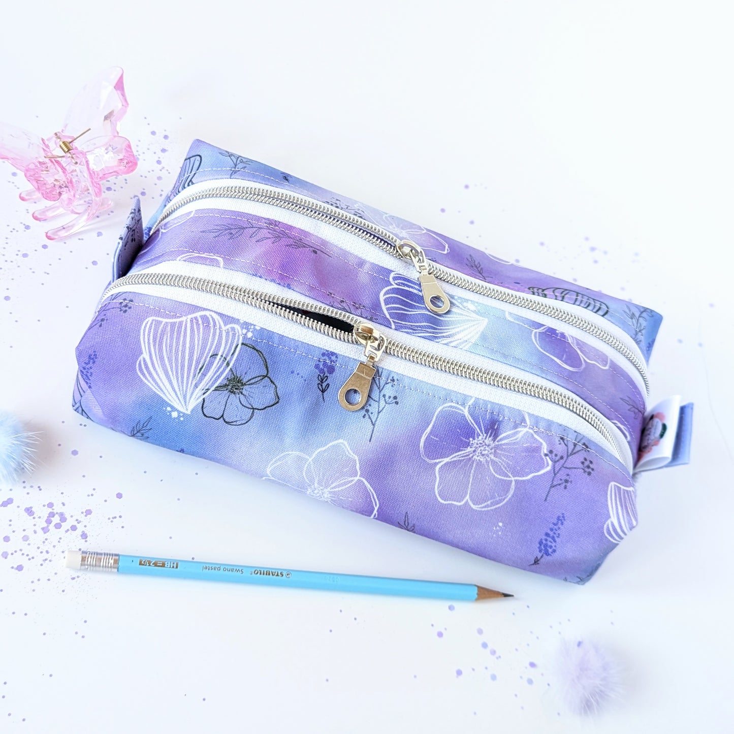 Coffre à crayons 2.0 : Fleur Lila