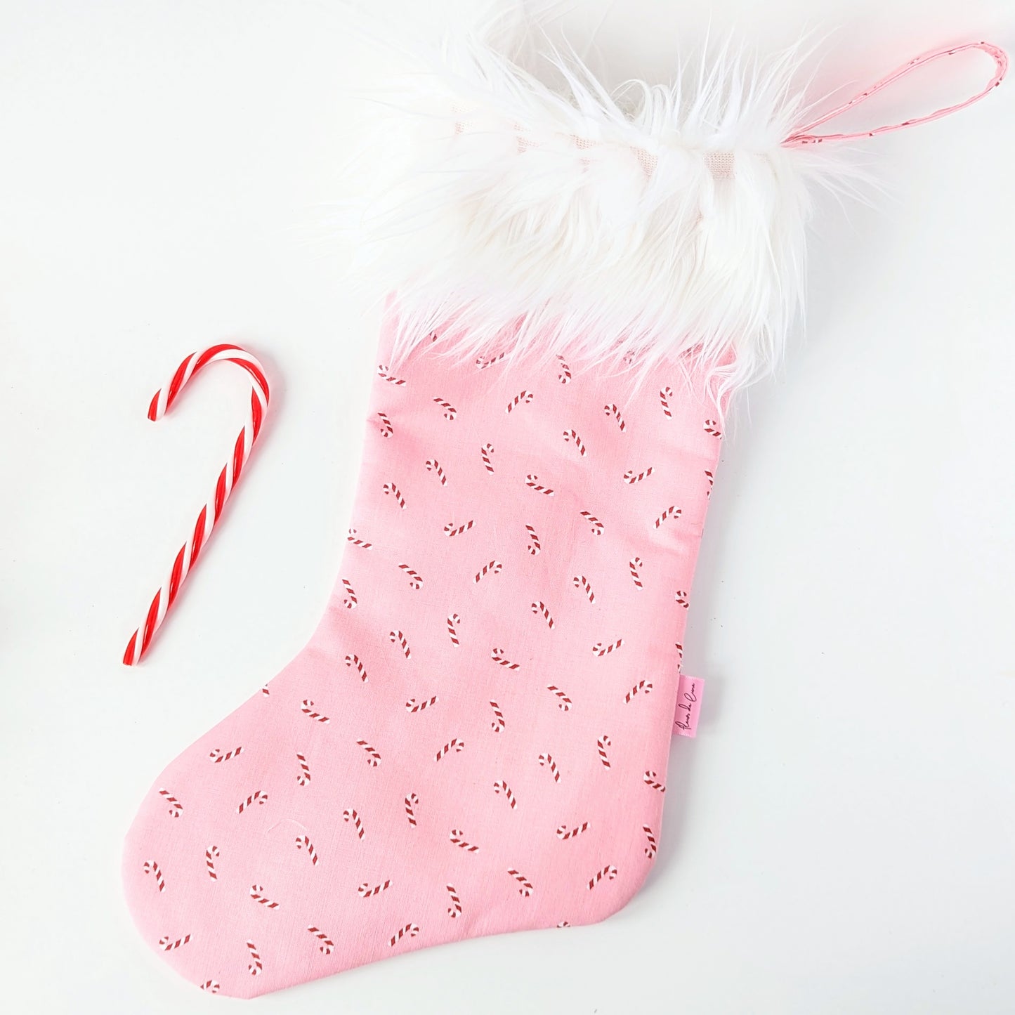 Bas de Noël : Candycane Roze