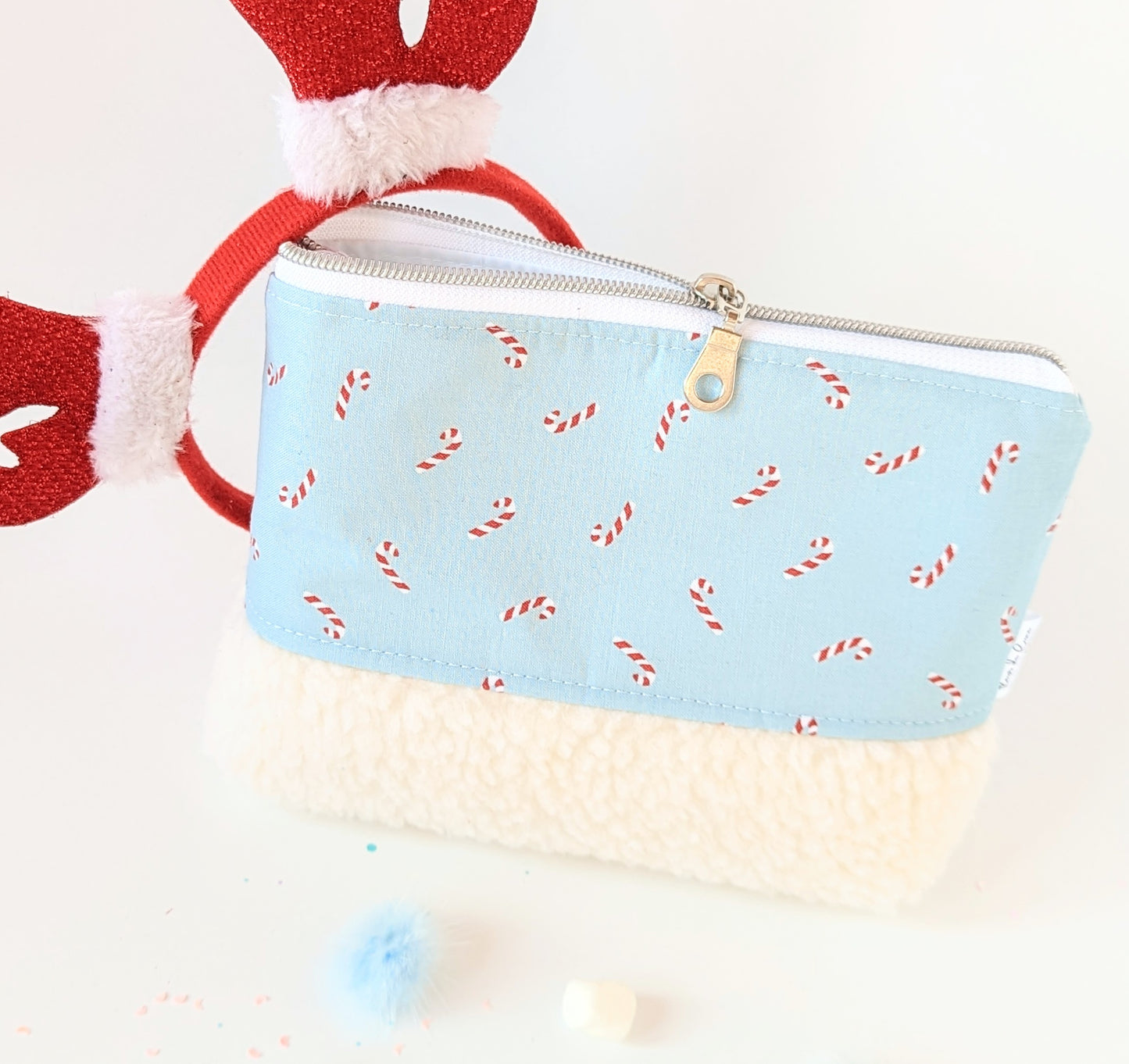 Coffre à crayons : Blue Candycane