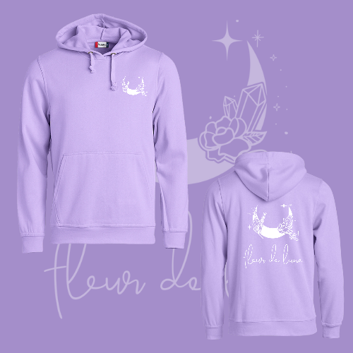 Vêtements FDL (pré-commande) : Hoodie Lilas logo blanc