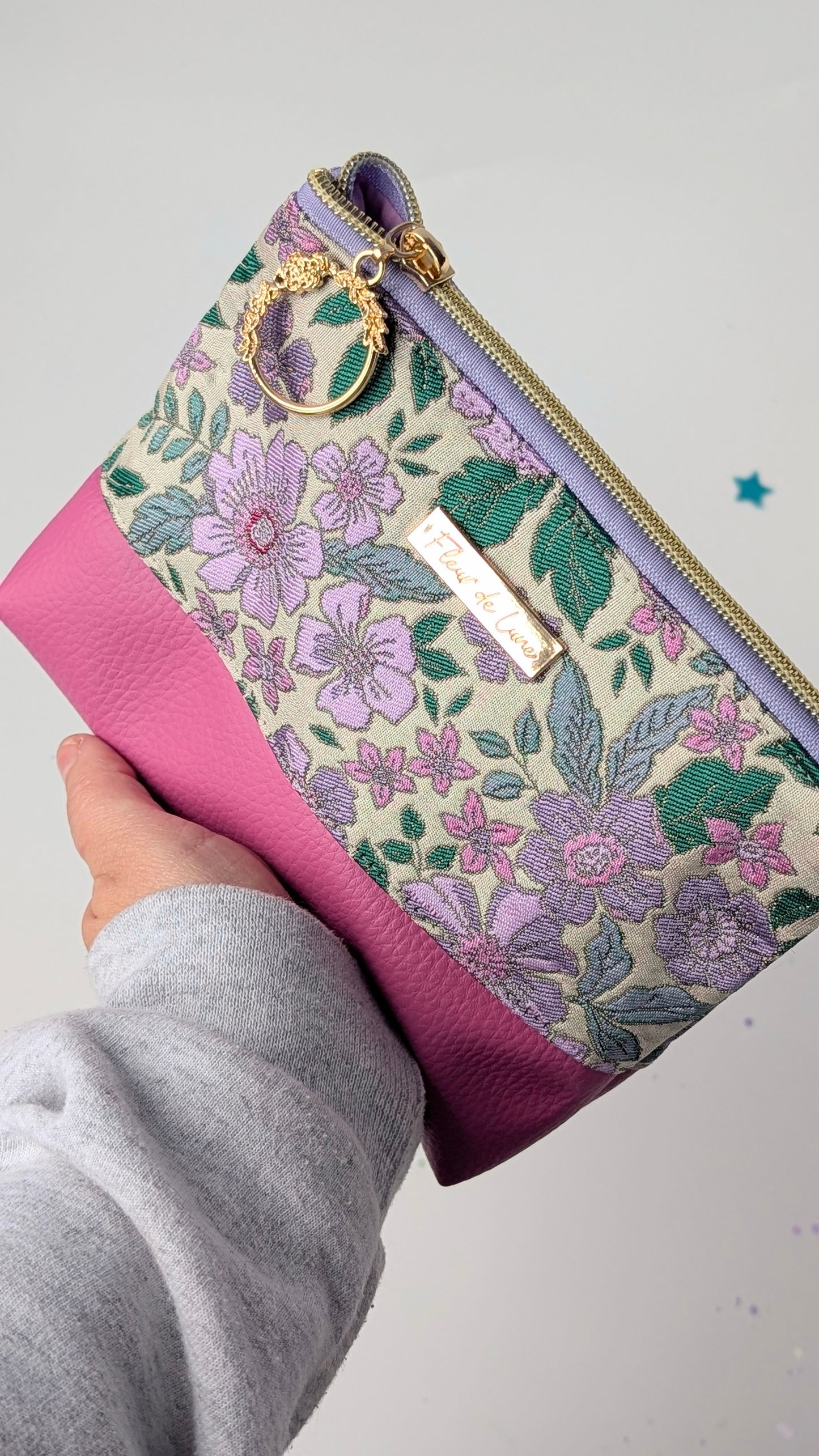 Pochette Jacquard : Flora Jade