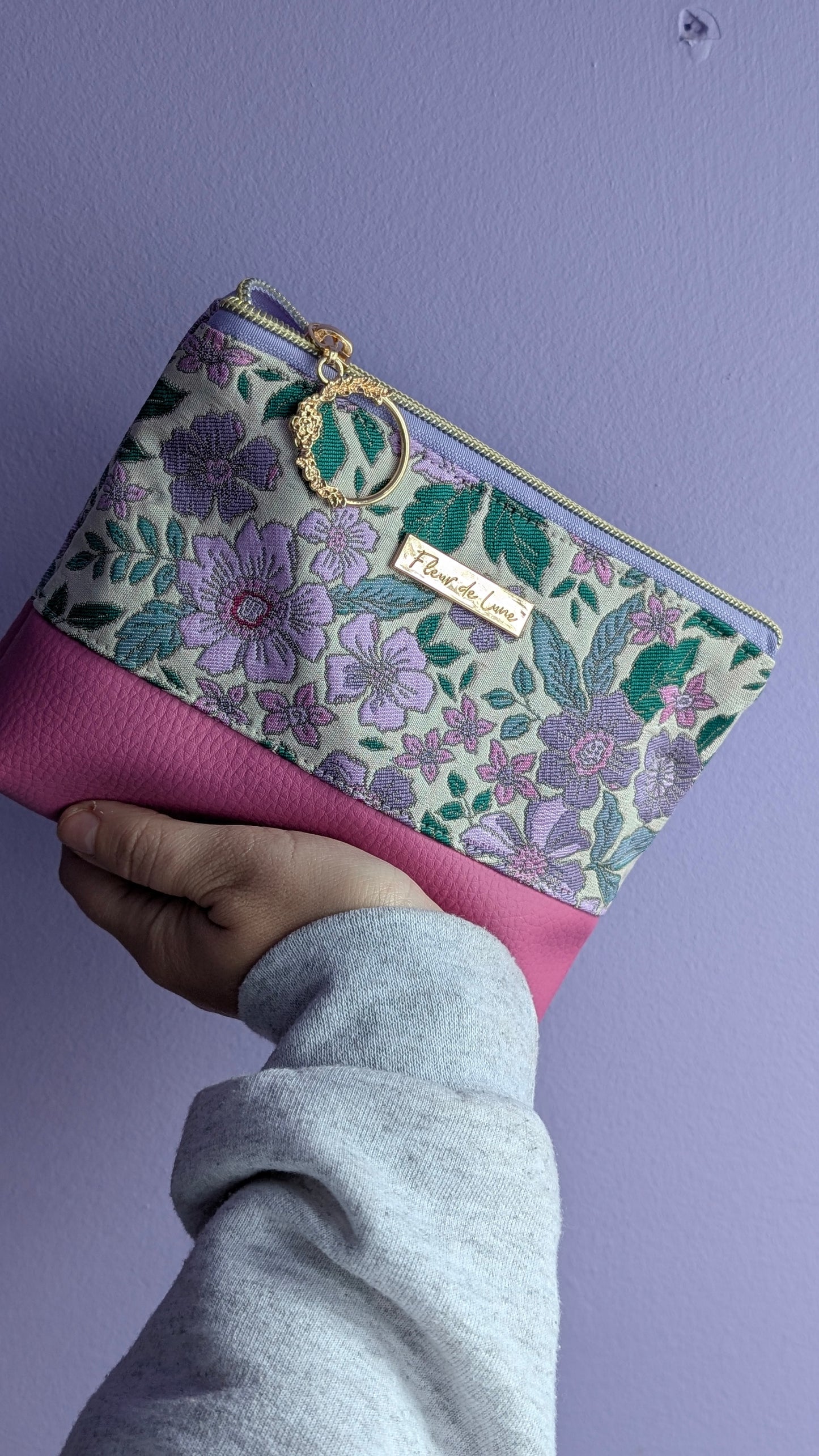 Pochette Jacquard : Flora Jade